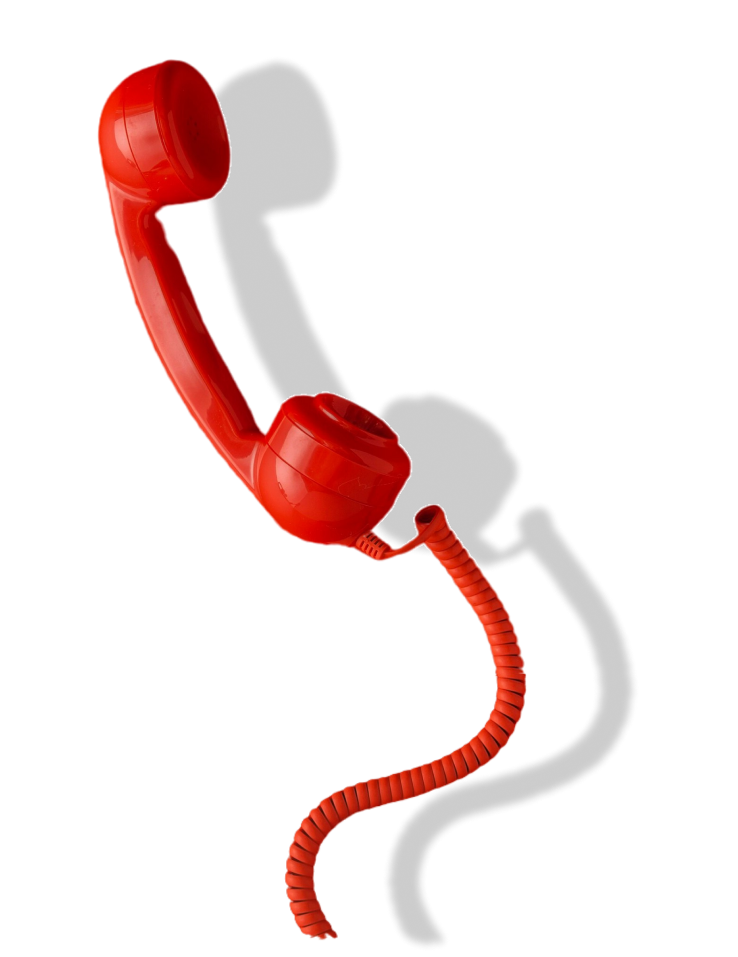 Image d'un téléphone rouge avec une ombre